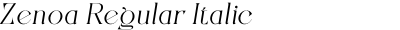 Zenoa Regular Italic